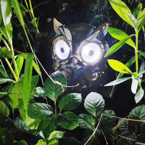 Novelty Solar Garden Lights Owl Ornament Solar Lamp Outdoor LED Light Energy Saving Light Portable Night Light Garden Decor