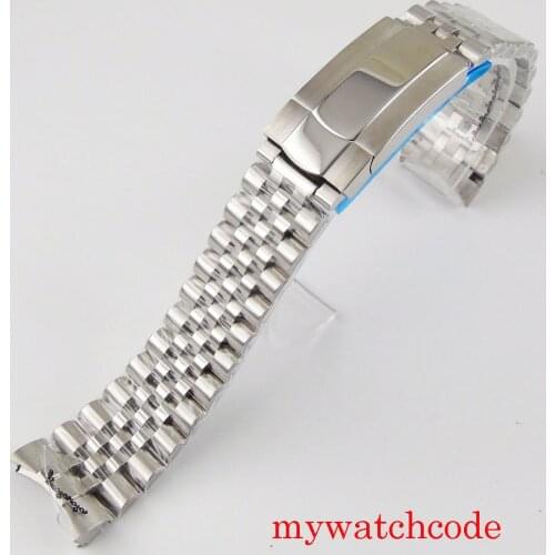 PARNIS 20mm Width Stainless Steel Gold Plated Jubilee Brcelet Fit 40mm Men' Automatic Watch Wristwatch Parts