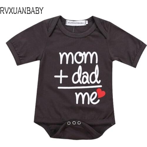 Daddy gift Summer Newborn Baby Clothes Kids Cotton Short Sleeve Bodysuit Funny Cute Kawaii Infant Outfits