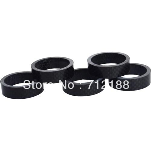 Full Carbon 3k Bike Spacer set For Fork Headset 1 1/8" 10mm - 5 pcs spacer