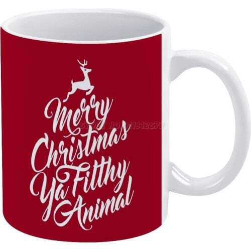 Merry Christmas Ya Filthy Animal Home Alone Movie Quote Design White Mug Vintage Mug New Unisex Size Mug Home Alone Christmas Me