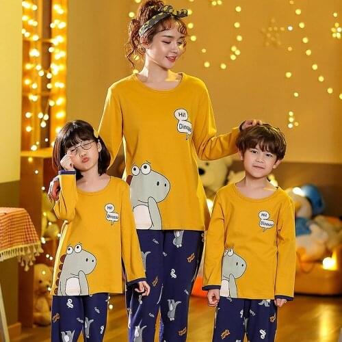 Family Christmas Pajamas Outfits Spring Autumn Couple Clothes Sui Mommy Daughter Matching Clothes Family Matching Clothes