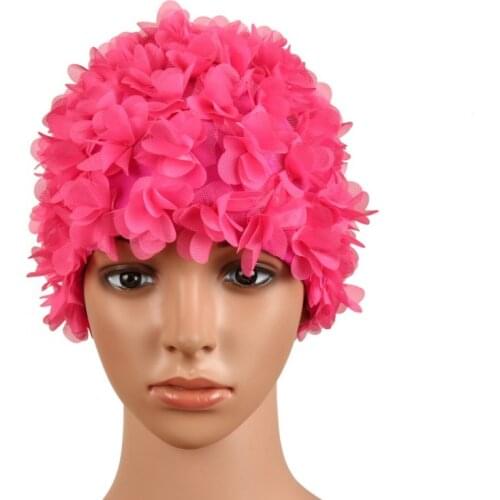Swimming Cap Women Floral Elastic Breathable Padding Bathing Hat Quick Dry Sportswear For Long Hair Protection Outdoor