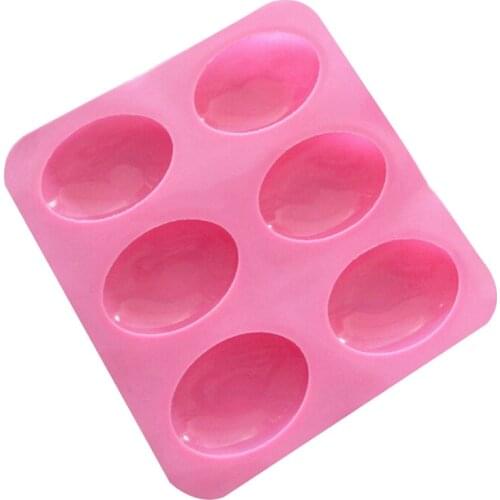 Even The 6 Goose Egg Oval Shaped Silicone Handmade Soap Mold Silicone Cake Mold