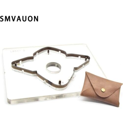 SMVAUON Acrylic Credit Card Holder Coin Purse Custom Leather Cutting Mould Craft Tools Punch Knife Mould Diy Paper Wallet Cut