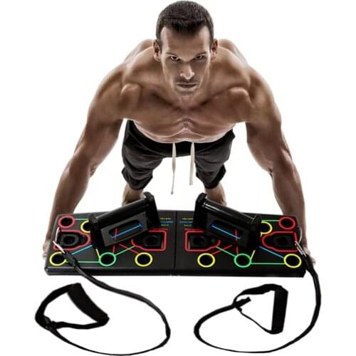 9 In 1 Push Up Rack Board Exercise At Home Body Building Comprehensive Fitness Equipment Gym Workout Training for Men Women