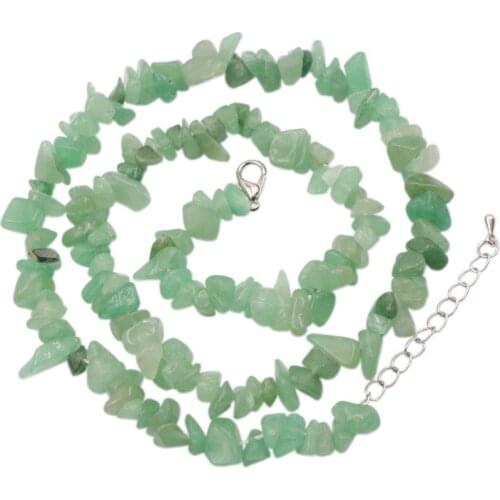 Handmade Jewelry for Women Wedding African Chips Beads Crystal Bridal Natural Green Aventurine Stone Chain Gift Accessories A927