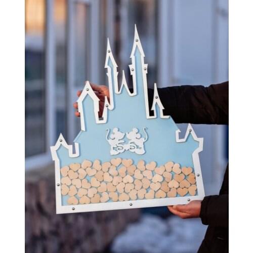 Custom-Castle-wedding-guestbook-personalized-alternative-guest-book-wooden-alternative-drop-box