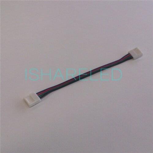 10pcs 4pin 10mm Double End RGBW LED Strip Solderless Connector Adapter Conductor
