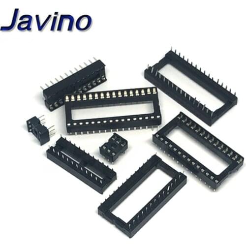 10PCS IC Sockets DIP6 DIP8 DIP14 DIP16 DIP18 DIP20 DIP28 DIP40 pins Connector DIP Socket 6 8 14 16 18 20 24 28 40 pin