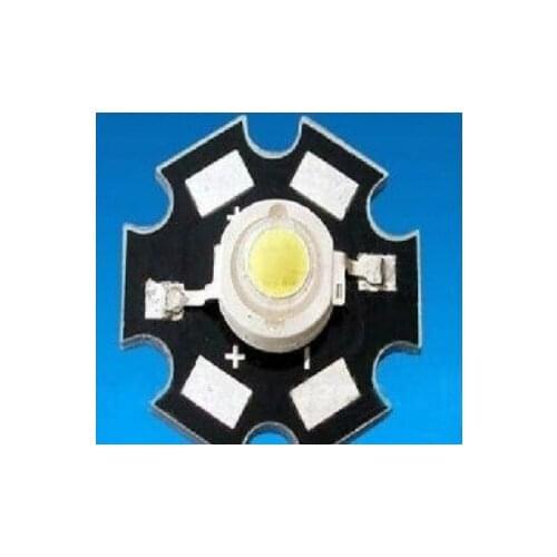 10pcs1W White High Power LED Light Emitter 6000-6500K with 20mm Star Heatsink