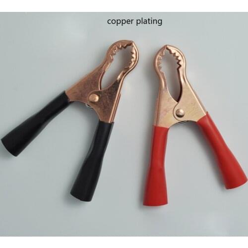 4 pairs of red and black color 50A Red + Black 80mm Crocodile Car Caravan Van Battery Test Lead Clips Insulated Alligator Clamp