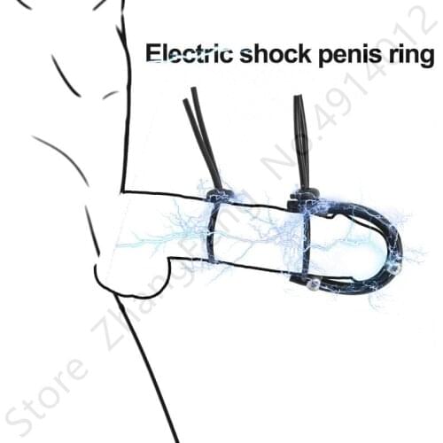 Electro Shock Therapy Accessories Penis Rings Beads Cock Rings Adjust Line Straps Electric Stimulation Adult Sex Toys For Men SM
