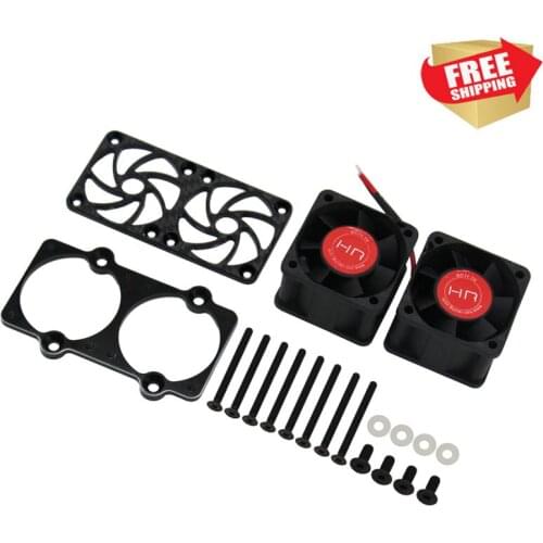 RC Radio control car HR 3 Cell Twin 40mm Twister Motor Cooling Fan Kit for ARRMA 1/5 Kraton 8S option upgrade parts