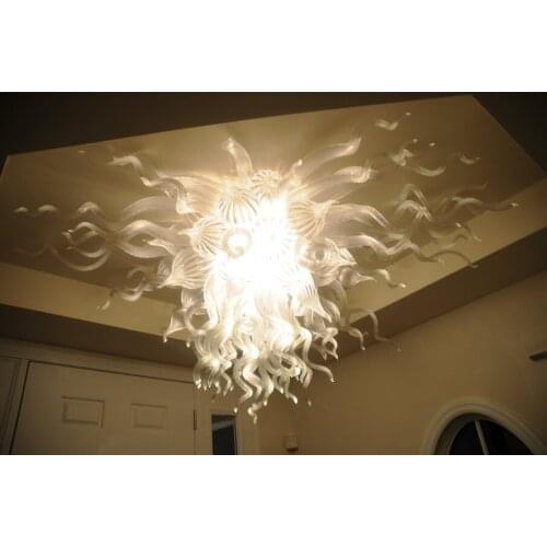 White Glass Crystal Celling Light Flower Led Celling Lamp Home Decoration Living Room Style Ceiling Lights