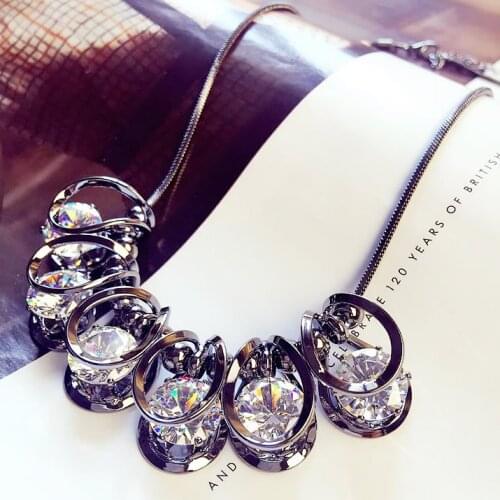 Shining rhinestone crystal luxury short design chain accessories female necklace decoration