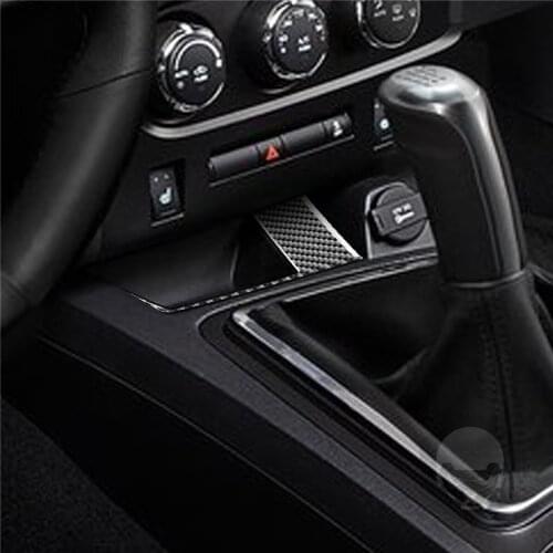 Center Control Charing Port Cover Trim Sticker for Dodge challenger 2008-2014 Stylish Interior Decoration Car Accessories LHD