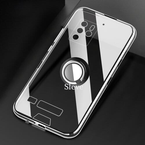 Case For Oukitel WP10 Metal Finger Ring Holder Soft TPU Shockproof Lens Protection Clear Cover For Oukitel WP10 Couqe Fundas