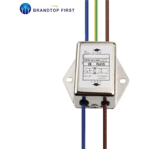CW1B-10A-L EMI Power supply filter Anti-interference AC 115V/250V Power Filter Purifier