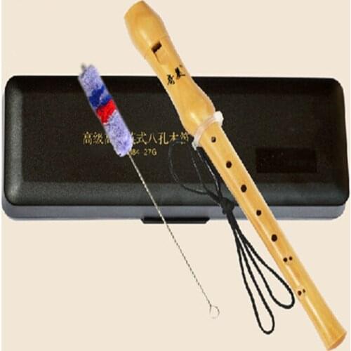 Wooden Flute C Key High-pitched Voice Wooden Clarinet English-style 8 Hole Vertical Flute Wood Musical Instruments Wooden Flute