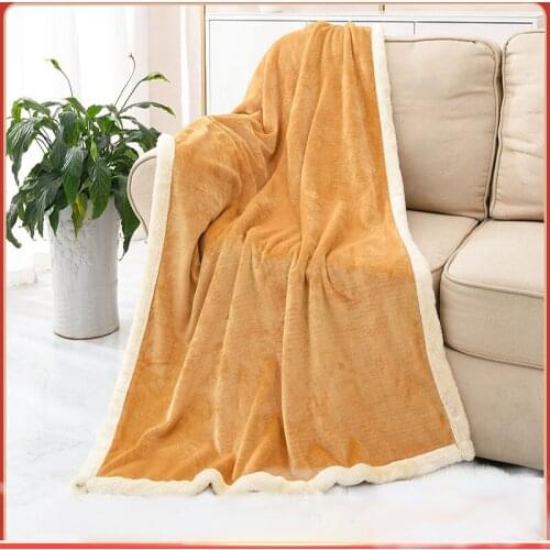 Baby Accessories Newborn Blanket Double Lamb Fleece Swaddle Office Siesta Nap Coral Quilt Children Bath Towel Sheets Bedding C03