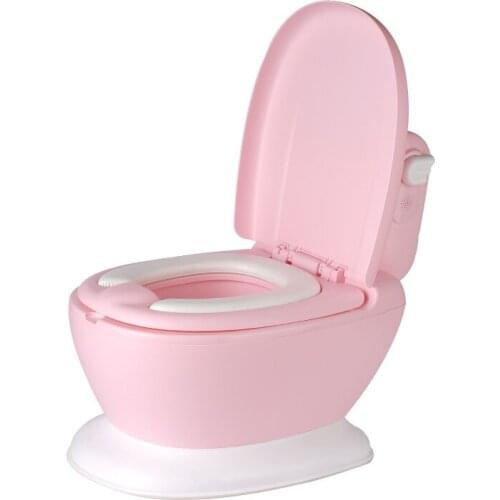 Childrens Toilets Baby Plus Size Safe Stable High Simulation Spine Protection High Back Rinse Thoroughly Baby Music Toilet