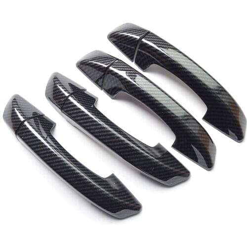 For Volkswagen VW Golf 6 MK6 Skoda SUPERB 2009 2010 2011 2012 2013 New Carbon Fiber Chrome Car Side Door Handle Cover Trim