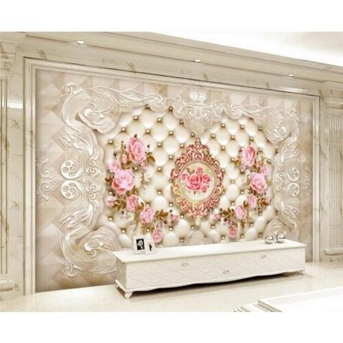 Mural of Home Decor Custom Any Size Large Wallpaper for Living Room Marble Soft Bag Flowers Art Photography Wall Painting