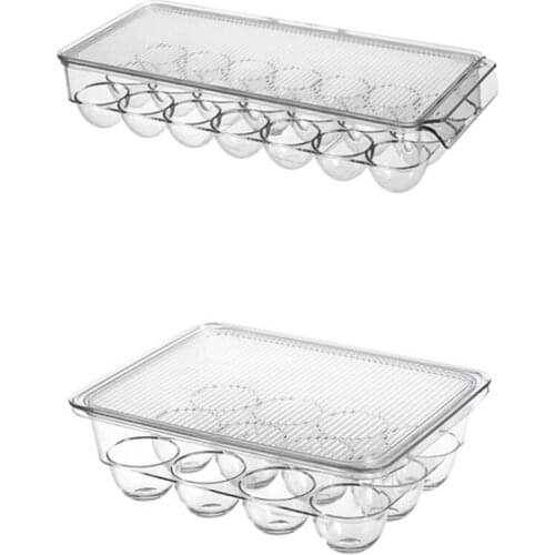 Egg Box Kitchen Egg Storage Box Home Organizer Refrigerator Egg Crisper Container Egg Racks Food Storage Tray