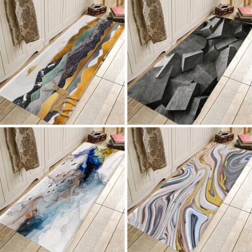 Concise abstract Carpet Kitchen Entrance Door Mat Anti-slip Floor Rug Bathroom Area Hallway Concise Floor Tile Design
