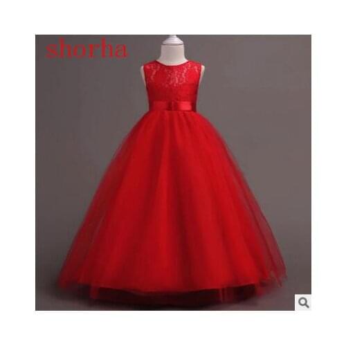 Fashion Girl Clothes Big Girls Dresses for Wedding Teenager Party Princess Costume Kids Sleeveless Chiffon Gown Children dresses