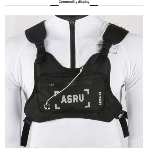 Chest Rig Bag Tactical Vest Harness Front Pack Pouch Holster Vest Rig Hip Hop Streetwear Functional Chest Bag for Men Waist Bag