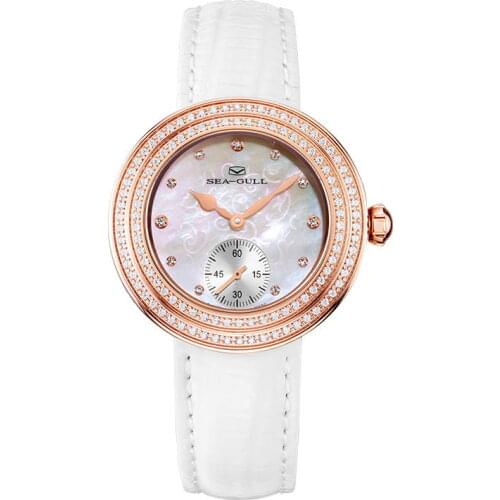 2021 New Seagull Watch Womens Fashion Mechanical Watch Diamond Retro Belt Waterproof Watch Female 719.751L
