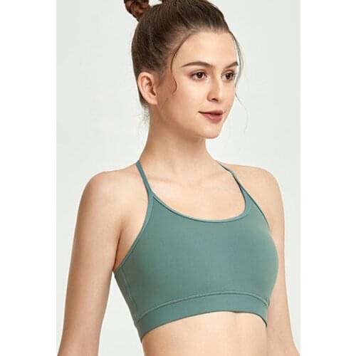 New Style Sport Bra For Women Gym Wear Solid Cross Back Yoga Top Padded Jogging Femme Underwear Fitness Gym Clothes