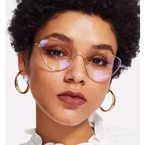 Cat Eye Glasses Triangular WomenS Eyeglasses With Frame Trending Products 2021 MenS Statement Black Meatal Spectacle Frames Un
