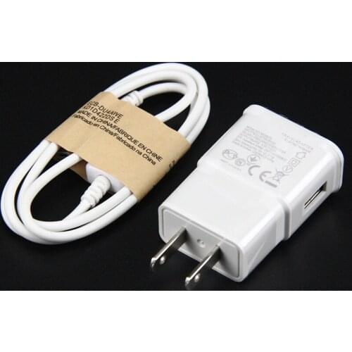 Wholesale 5V 2A Travel Charger For Samsung Galaxy S5 S6 S7 Charger EU/US USB Wall Charger Plug Adapter + Micro USB Cable 50sets