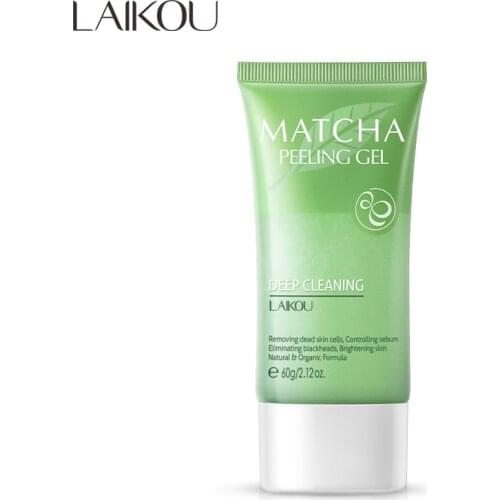 Facial Exfoliating Deep Cleansing Matcha Peeling Gel Exfoliating Cream Whitening Exfoliante Face Cream Scrub Deep Pore Removal