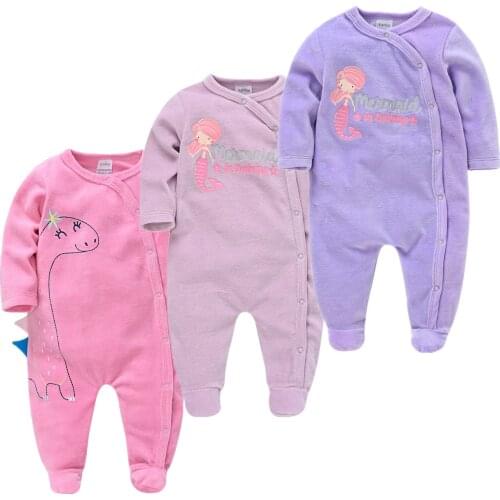 Infant Girl Pajamas Winter Christmas Baby Jumpsuit Cartoon Sleepwear Autumn 3PCS Nightwear Newborn Boys Girls Animal Pajamas Set