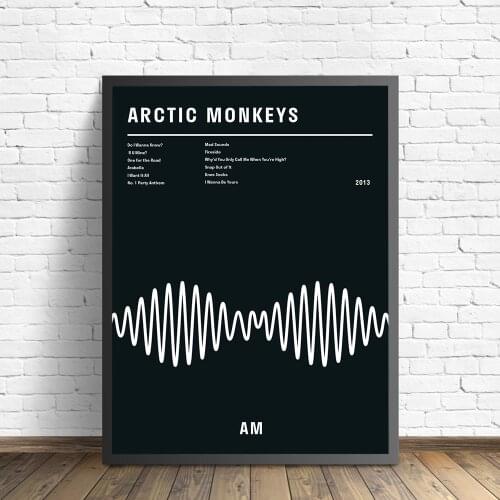 Black Arctic Monkeys AM Posters and Prints Album Music Typography Poster Wall Art Pictures Canvas Painting For Room Home Decor
