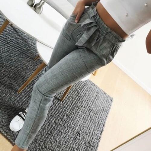 Женские брюки в клетку Sanwood China At AliExpress