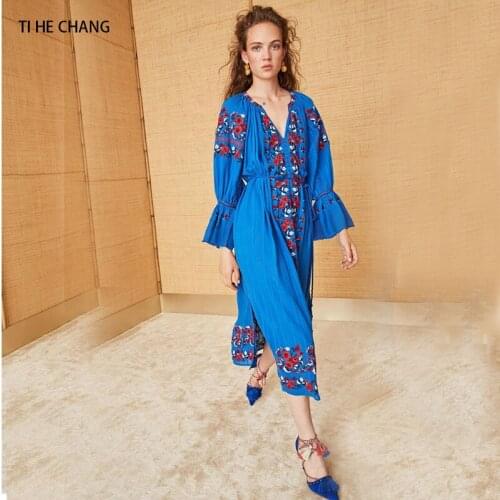 TAI HE CHANG Flared Summer Dresses