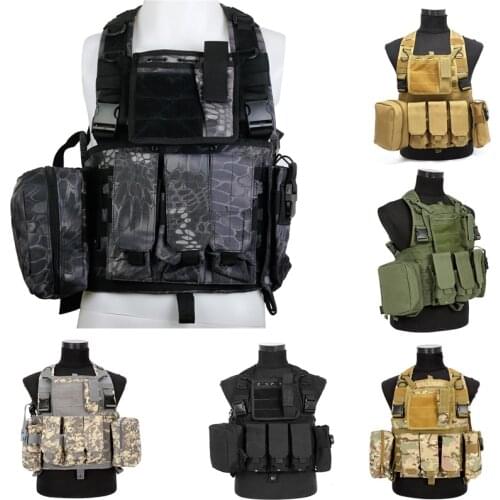 RRV Tactical Vest Molle Nylon Airsoft Combat Colete Tatico Black Tan Green CP ACU Kryptek Black Camo Hunting Military Vest Gear