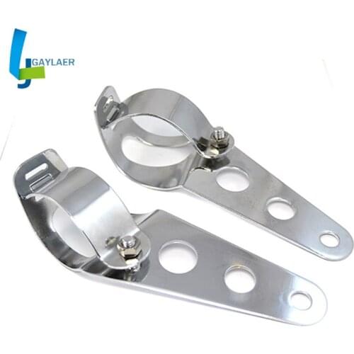 Universal Motorcycle Headlight Mount Brackets 23mm-30mm for Chopper Bobber Headlamp Holder Adjust Motor Fork Tubes