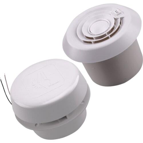 Universal 1 Set 12V White Roof Air Vent Outlet Fan Plastic Fit For RV Camper Travel Trailer 1800Rpm 60CFM