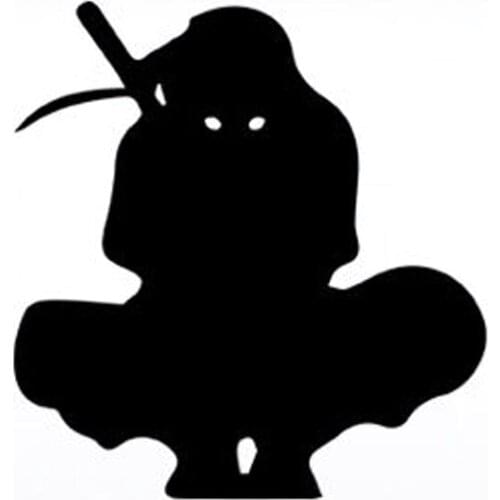 10.8cm*11.4cm Funny Ninja Squat Black/Silver Decals Car Sticker Vinyl Car-styling S6-4066