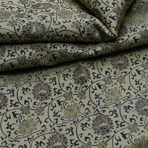 1078 Flowers Brozen Chinese Silk Jacquard Brocade Fabric Chinoiserie Clothing Sofa Decoration Cloth Curtain Pillow Case Fabric