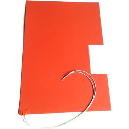 240V 4000W 660*990*1.5mm Silicone Vessel Heater adhesive 1 side 1000mm lead wire