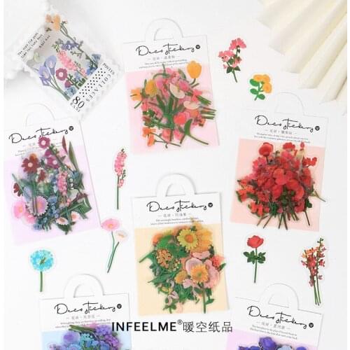 40pcs/1lot Kawaii Stationery Stickers Flower Field SeriesDiary Decorative Mobile Stickers Scrapbooking DIY Craft Stickers