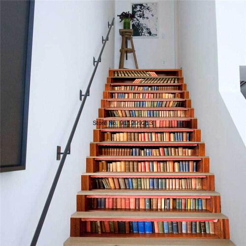 6/13 pcs Self Adhesive DIY Stairway Waterproof PVC Modern Splicing Art Staircase Stair Riser Floor StickerWall Decal Home Decor