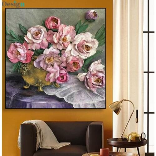 Abstrato flor cartaz escandinavo sala decoração da lona pintura parede arte imagens para sala de estar estética decoração casa